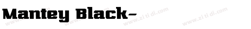 Mantey Black字体转换